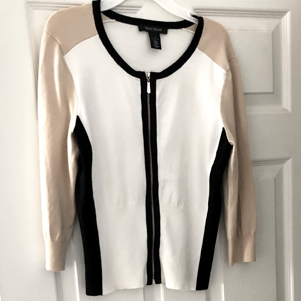 White House black market color block cardigan  sweater small